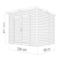 Bertilo Abris de jardin en bois Bois massif Gris 4.3m²