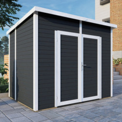 Bertilo Abris de jardin en bois Bois massif Gris 4.3m²