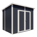 Bertilo Abris de jardin en bois Bois massif Gris 4.3m²