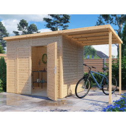Bertilo Abris de jardin en bois Bois massif Marron 7m²