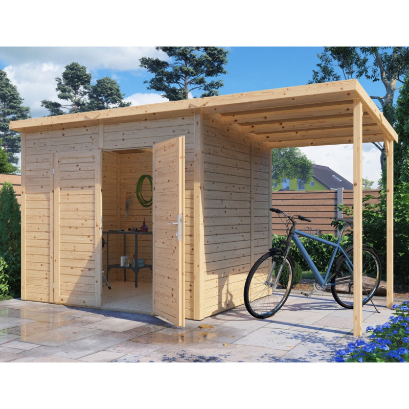 Bertilo Abris de jardin en bois Bois massif Marron 7m²