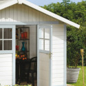 Grosfillex Abri de jardin résine PVC Gris 11.2m²