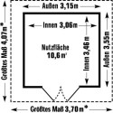 Grosfillex Abri de jardin résine PVC Gris 11.2m²