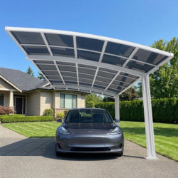 X-Metal Carport Aluminium Blanc 15m²
