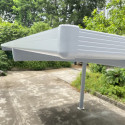 X-Metal Carport Aluminium Blanc 15m²