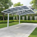 X-Metal Carport Aluminium Blanc 15m²
