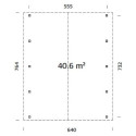 Palmako Carport Bois massif Marron 40.6m²