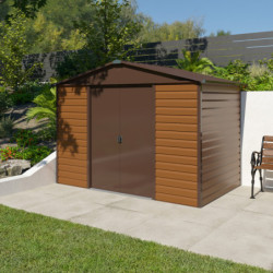 Yardmaster Abri de jardin métal Marron Acier galvanisé 5.97m²