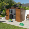 Yardmaster Abri de jardin métal Marron Acier galvanisé 5.97m²