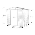 Yardmaster Abri de jardin métal Marron Acier galvanisé 11.40m²