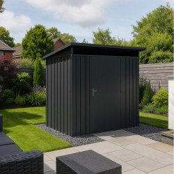 Yardmaster Abri de jardin métal Gris Acier galvanisé 3.20m²