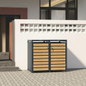 Kover By Trigano Cache-poubelles Gris Métal 1.05m²