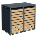 Kover By Trigano Cache-poubelles Gris Métal 1.05m²