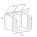Kover By Trigano Cache-poubelles Gris Métal 1.05m²