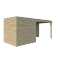 Gardenas Abris de jardin en bois Marron Bois massif 10.7m²