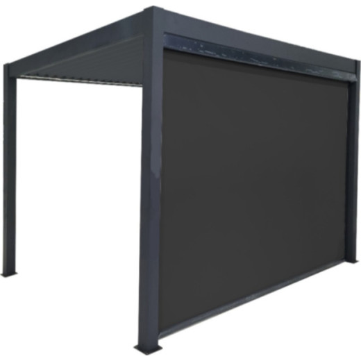 Habrita Rideaux pour pergolas Gris