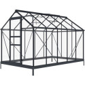 Green Protect Serre de jardin en verre Gris 5.68m²