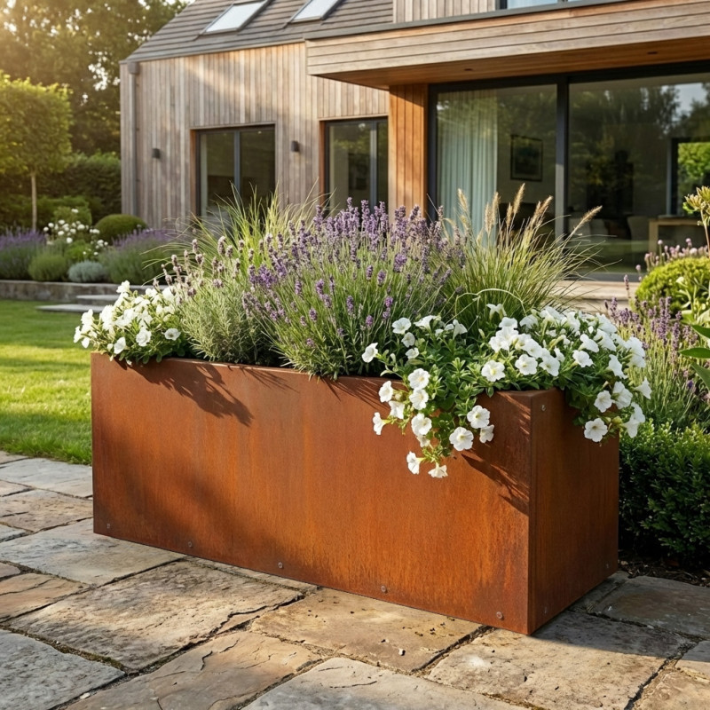 X-Metal Pots et jardinières en acier Marron Acier Cortène