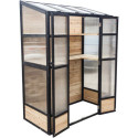 Arbour Serre adossée Noir 1.09m²