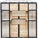Arbour Serre adossée Noir 1.09m²
