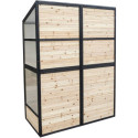 Arbour Serre adossée Noir 1.09m²