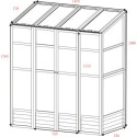Arbour Serre adossée Noir 1.09m²