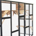 Shelty Pet Clapier Naturel et noir Bois massif