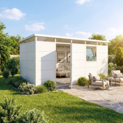 Everbox Abri de jardin résine Blanc PVC (polychlorure de vinyle) + XPS (polystyrène extrudé) 10m²
