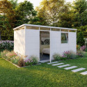 Everbox Abri de jardin résine Blanc PVC (polychlorure de vinyle) + XPS (polystyrène extrudé) 10m²