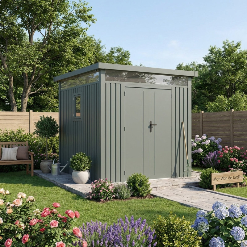 X-Metal Abri de jardin métal Vert Acier galvanisé 5.29m²