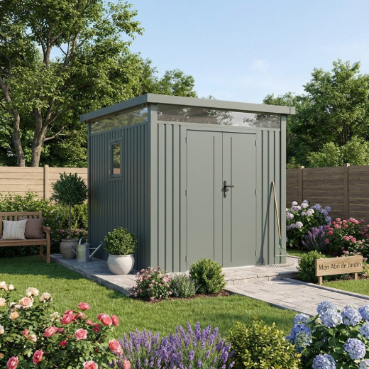 X-Metal Abri de jardin métal Vert Acier galvanisé 5.29m²