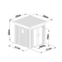 X-Metal Abri de jardin métal Vert Acier galvanisé 5.29m²