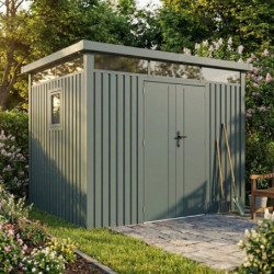 X-Metal Abri de jardin métal Vert Acier galvanisé 6.8m²