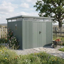 X-Metal Abri de jardin métal Vert Acier galvanisé 8.7m²