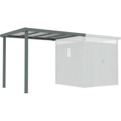 X-Metal Appentis Vert Acier galvanisé 6.3m²