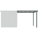 X-Metal Appentis Vert Acier galvanisé 6.3m²