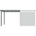 X-Metal Appentis Vert Acier galvanisé 6.3m²
