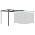 X-Metal Appentis Gris Acier galvanisé 8.1m²