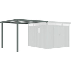 X-Metal Appentis Gris Acier galvanisé 8.1m²