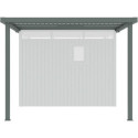 X-Metal Appentis Gris Acier galvanisé 8.1m²