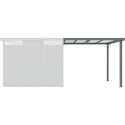 X-Metal Appentis Gris Acier galvanisé 8.1m²