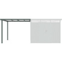 X-Metal Appentis Gris Acier galvanisé 8.1m²