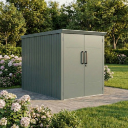 X-Metal Abri pour vélos Vert Métal 3m²