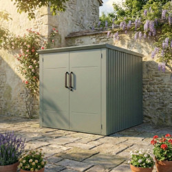X-Metal Abri pour vélos Vert Acier galvanisé 3.3m²
