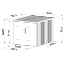 X-Metal Abri pour vélos Vert Acier galvanisé 3.3m²