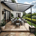 X-Metal Toit de terrasse alu Gris Aluminium 32m²