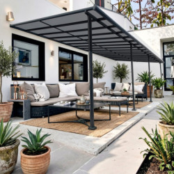 X-Metal Toit de terrasse alu Gris Aluminium 32m²