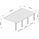 X-Metal Toit de terrasse alu Gris Aluminium 32m²