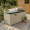 Jôbu Coffre de jardin Beige Polyéthylène Haute Densité (HDPE) 1.08m²