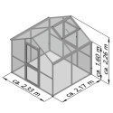 KGT Serre de jardin en polycarbonate Vert 5,06m²